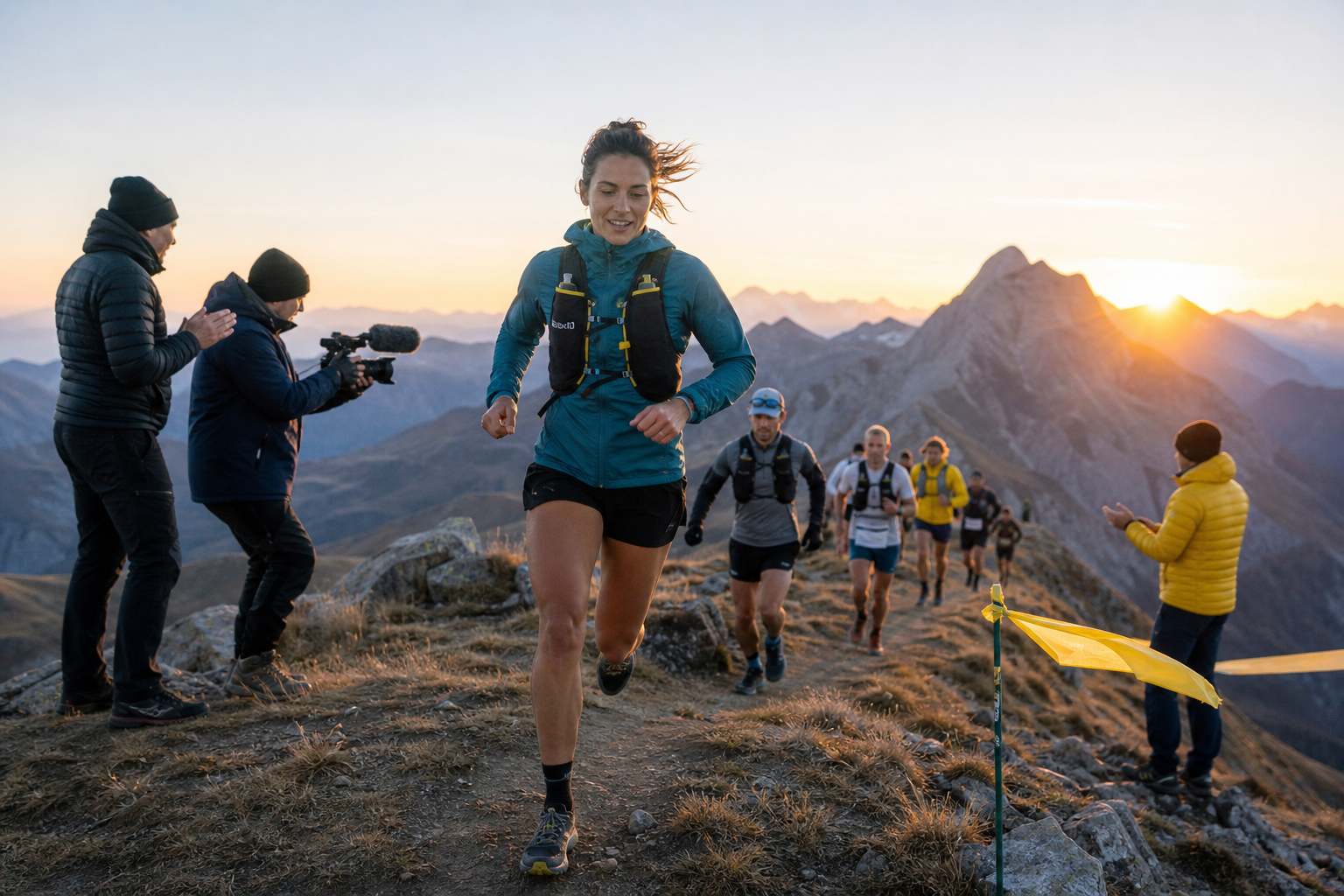Trail filmé dans les Alpes